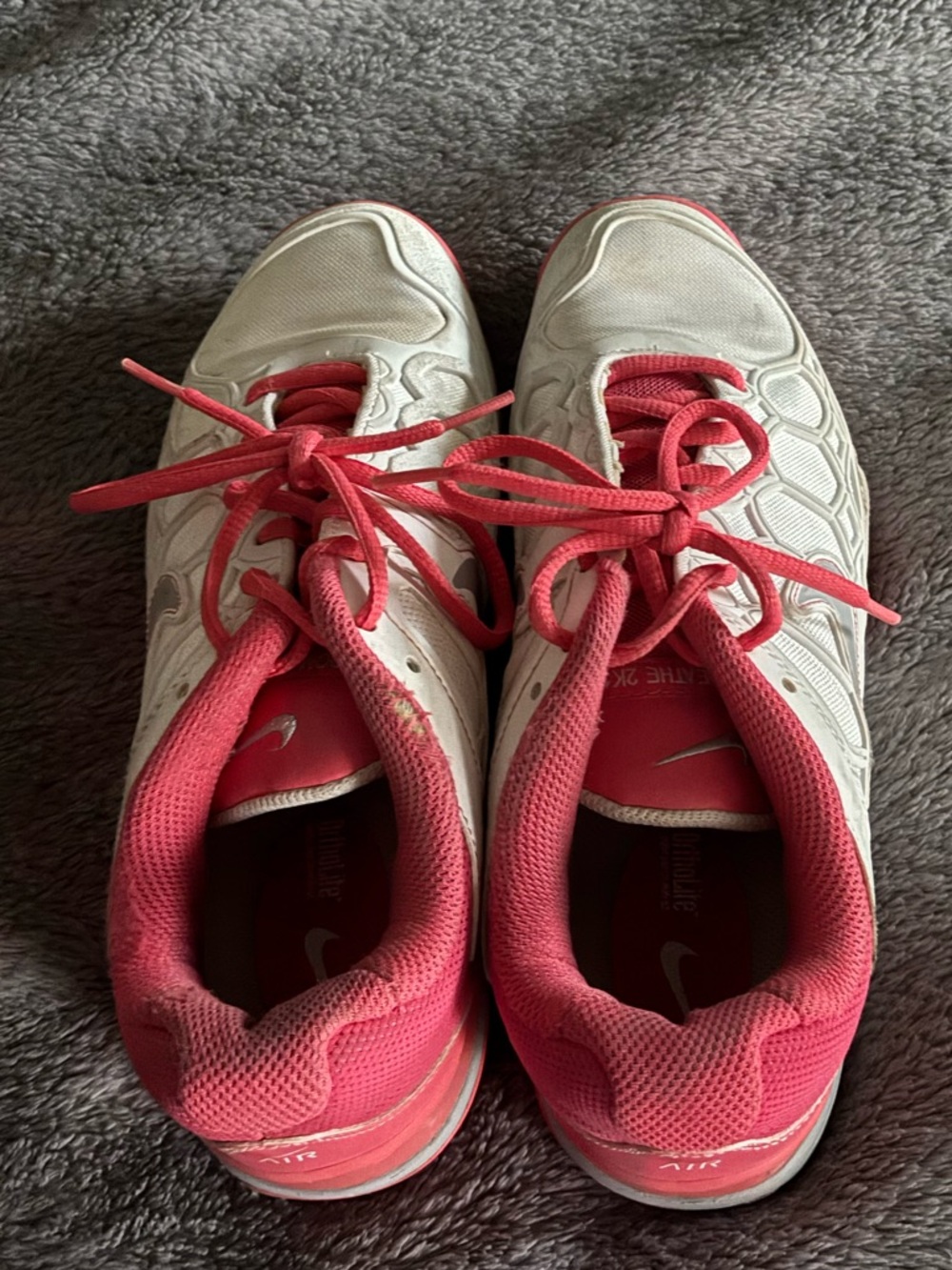 Nike Women’s White and Pink Athletic Running Shoes